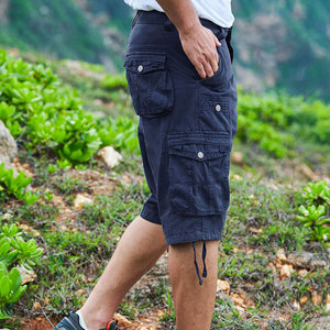 Men's Cargo Shorts Button Fly Breathable High Performance Athletic Wear Relaxed Fit Ecofriendly Good Quality Men's Cargo Shorts - Product Image 6