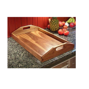 Rustic Brown Mango Wood Tray Set with Handles for Home Decor and Organization Storage Tray Set of 3 - Product Image 6