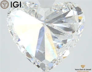 เพชรรูปหัวใจสวยงาม 5.02 กะรัต เพาะเลี้ยงในห้องปฏิบัติการ พร้อมใบรับรอง IGI สี CVD E ความสะอาดระดับ VVS2 สำหรับเครื่องประดับสั่งทำพิเศษ - Product Image 3