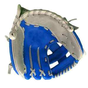 Warpro Industry <b>Blue</b> Synthetic Insulated Split Finger Baseball Glove Left-handed H-Web Hook Loop Closure Adult Non-Slip Catcher - Product Image 2