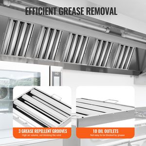 Filtri per Cappe da Cucina Commerciali in Acciaio Inossidabile 15.5W x 19.5H Pollici, Filtri Antigrasso per Cappe da Ristorante, Ricambi per Cappe da Cucina - Product Image 6
