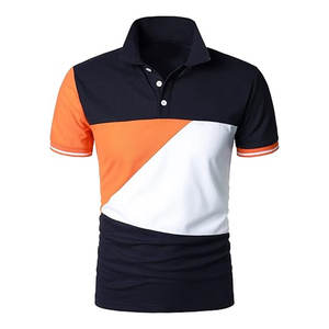 Mens Fashion Polo <b>Shirts</b> Short Sleeve <b>Collared</b> <b>T</b> <b>Shirt</b> Color Block Sports Golf Polos Casual Lightweight Breathable Comfortable - Product Image 1