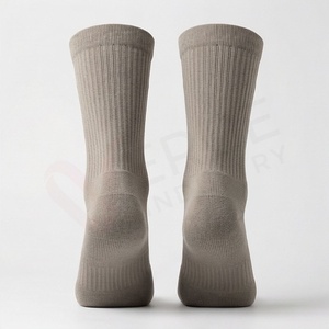 Chaussettes pour hommes à motif géométrique, tricotées, respirantes, en coton et élasthanne, pour un usage quotidien en automne, style classique - Product Image 2