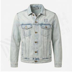 Chaqueta de Mezclilla de Invierno para Hombre, Talla Regular, de Alta Calidad, con Logotipo Personalizado en la Parte Delantera, Transpirable y de Secado Rápido, Estilo Casual - Product Image 2