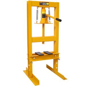 Pressa Idraulica da Banco Regolabile da 6 Tonnellate con Telaio a H e Piano di Lavoro per Uso in Garage - Product Image 3