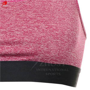 Soutien-gorge de sport côtelé à compression pour la musculation et le fitness, tricot sans couture, toucher doux, athlétique - Product Image 5