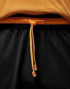 Pantalones Cortos Casuales de Lona para Hombre, Estilo Urbano, 100% Poliéster, Diseño Sólido, Cintura con Cordón Ajustable, Transpirables, de Secado Rápido y Antiarrugas - Product Image 6