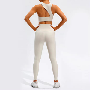 Offre Spéciale élastique athlétique course Gym sport soutien-gorge XL coton Yoga ensemble avec Logo personnalisé dos nu haut court respirant caractéristique - Product Image 6
