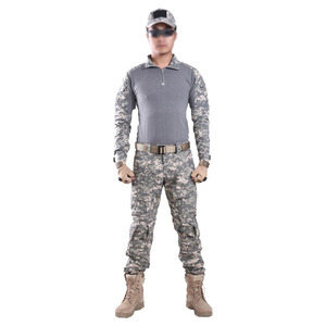 Ensemble uniforme tactique camouflage respirant unisexe en polyester/coton, chemise polo à manches longues, pantalon cargo, pour la chasse et la randonnée - Product Image 3