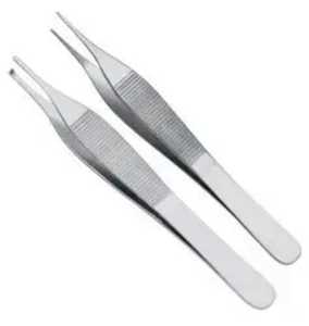 Pinces Adson 12,5 cm en acier inoxydable dentelé pour la préhension des tissus en chirurgie générale, certifiées CE, instrument manuel de classe II - Product Image 3
