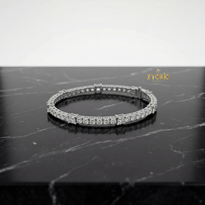 สร้อยข้อมือเทนนิสเพชรแล็บโกรว์ดีไซน์คลาสสิกสีทองสำหรับผู้หญิง ทำจากเงินสเตอร์ลิง ประดับด้วยประกายระยิบระยับไร้ที่สิ้นสุด ดีไซน์หรูหรา เหมาะสำหรับงานปาร์ตี้ - Product Image 3