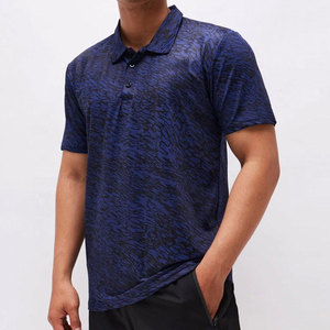 Polo Premium Azul Marino Melange - Camiseta Deportiva Transpirable - Fabricante de Ropa Personalizada Directo de Fábrica Sialkot - Product Image 3