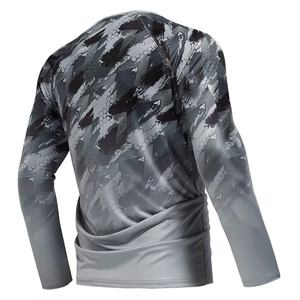 เสื้อตกปลาผู้ชายแบบใหม่สั่งทำพิเศษ แห้งเร็ว ระบายอากาศได้ดี เสื้อกีฬาไซส์ใหญ่ พิมพ์ลายดิจิทัล โลโก้ด้านหน้า เสื้อผ้าตกปลา - Product Image 2