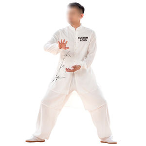 เสื้อแขนยาวสีพื้น ปรับแต่งได้ ตะเข็บหน้าอย่างดี ระบายอากาศได้ดี ผ้าโพลีเอสเตอร์ 100% 140 กรัม สำหรับชุดต่อสู้ศิลปะการต่อสู้ - Product Image 1