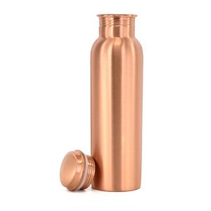 Authentic Pure Copper Drinking Water Bottle Hammered Texture Handmade Wellness Flask Ayurvedic Health <b>Drinkware</b> - Product Image 2