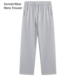 Pantalon décontracté pour homme en tissu élasthanne/coton à séchage rapide, taille élastique, poches, finition délavée - Product Image 3