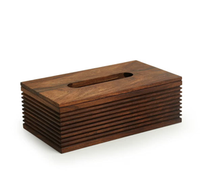 Excellent Quality Classic Wooden Paper Tissue <b>Box</b> Handmade with Ribbe Tayyab Handicraft - Product Image 1