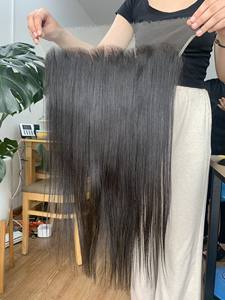 [PRODUIT CHAUD] vague naturelle 45%-60% densité 40 pouces droite/cambodgienne Remy vierge fermeture perruque 13X4/13X6 HD dentelle avant Machine - Product Image 4