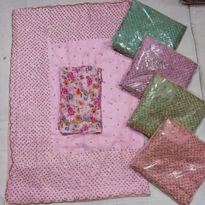 Sari de Seda Organza Pura con Bordado a Mano, Lentejuelas Zari, Elegante Estilo Indio, Blusa Larga para Mujer, Ideal para Fiestas y Bodas - Product Image 3