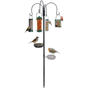 Soporte de Metal Estilo Antiguo para Baño de Pájaros, Comedero de Hierro Marrón Vintage y Soporte para Macetas para Decoración de Jardín Exterior - Product Image 3
