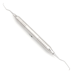 เครื่องมือขูดหินปูนทางทันตกรรมแบบสองด้าน ขนาดเล็ก ด้ามยาว รุ่น 1/2 Gracey Mini Curette ทำจากเหล็กกล้าไร้สนิมสำหรับการผ่าตัด - Product Image 1