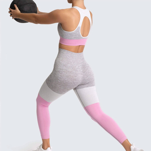 Summer Yoga Set Bodysuit Breathable Women Training Jogging Fitness Yoga Suit Gym Workout <b>Bra</b> and Leggings Set For Girls - Product Image 3