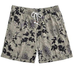 Pantalones cortos para hombre con estampado floral, cintura elástica con cordón, para playa, verano, casual, vacaciones, tropical, coloridos, para hombre, verano, playa - Product Image 1