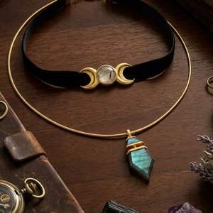 Collier en labradorite bleue naturelle, pendentif en pierre de cristal, bijoux pour femmes, style bohème, fabricant - Product Image 4