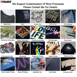 เสื้อยืดสตรีทแวร์ผ้าฝ้าย 100% คุณภาพสูง 280 แกรม พิมพ์ลายกราฟิกทรงโอเวอร์ไซส์ หนัก ทนทาน ซักย้อมสีแบบแอซิดวอช ตัดเย็บแบบครอป พิมพ์ลายตามสั่ง เสื้อยืดผู้ชาย - Product Image 6