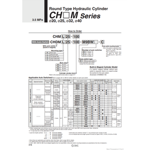 Cilindro hidráulico de SMC Pneumatics, 2, 2, 2 - Product Image 2