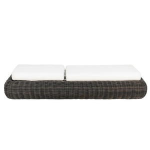 Tumbona de Ratán de Lujo para Exteriores con Respaldo Ajustable y Cojín Impermeable – Cama de Día Moderna para Piscina, Resort, Villa - Product Image 4