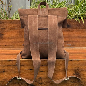 Hot Sale Suede Leather Travel Vintage Trend Custom Large Capacity Genuine Leather Backpack for Men & <b>Women</b> School <b>Bag</b> <b>Laptop</b> <b>Bag</b> - Product Image 5