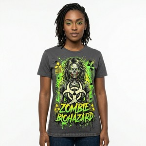 T-shirt personnalisé pour femme avec motif squelette, imprimé crâne vintage, en coton, style grunge, streetwear, vente en gros par le fabricant - Product Image 5