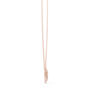 Colgante de Corazón con Diamantes Cultivados en Laboratorio a Precios Accesibles, Oro Rosa de 18 Quilates con Baño de Rodio, Estilo Romántico, Corte Brillante, Certificado por Terceros - Product Image 2