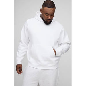 เสื้อฮู้ดดี้ผู้ชายผ้าฟลีซเนื้อนุ่มคุณภาพสูง 380 กรัม ไม่มีเชือก ทรงหลวม ไหล่ตก สำหรับฤดูหนาว ผลิตจากผ้าฝ้าย เป็นมิตรกับสิ่งแวดล้อม กันลม ขายส่ง - Product Image 1