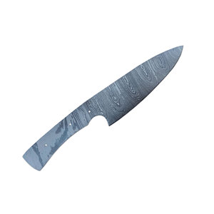 Lame de couteau de cuisine artisanale en acier Damas à haute teneur en carbone, pleine longueur, pointe tombante, bord droit, produit professionnel OEM - Product Image 2