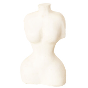 Escultura de Torso de Madera Hecha a Mano - Objeto Decorativo Minimalista de Madera Blanca 20x12x10cm Ecológico y Duradero para Decoración de Sala de Estar - Product Image 2