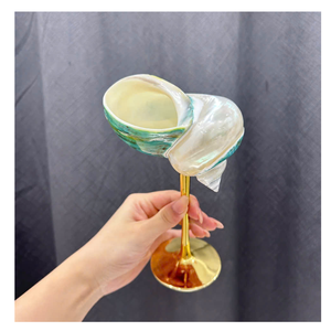 Verre à vin décoratif en coquillage fait main pour la maison, le bar, le restaurant et comme cadeau - Product Image 3