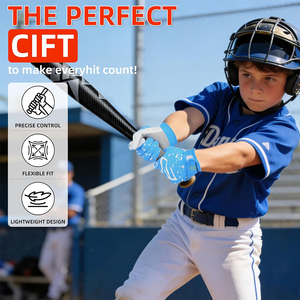 Youth Baseball Batting Gloves, Super Grip Kids Teeball & Softball Gloves for <b>Boys</b> & Girls - Product Image 4