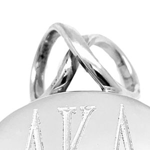 Collier Pendentif Ovale Infini en Argent AKA pour Femme – Design Élégant Inspiré des Sororités – Bijoux de Luxe Tendance Personnalisables - Product Image 5