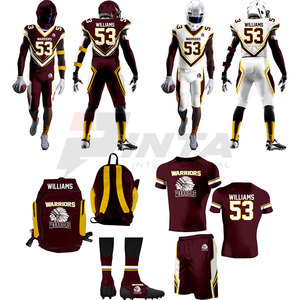 Diseña Tu Propio Uniforme de Fútbol Americano Personalizable y Transpirable de Manga Corta, Alta Calidad, 100% Poliéster - Product Image 3