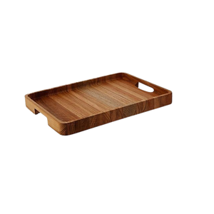 Plateau décoratif en bois de forme ronde, design moderne, pour la décoration de la maison, idéal pour la salle à manger, les restaurants et les bars. - Product Image 4