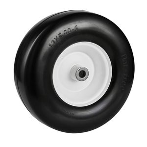 Lot de 2 pneus de tondeuse à gazon sans chambre à air 13x5-6 pouces, jantes anti-crevaison en PU 3.25-5.9, pneus de tracteur centraux en PU anti-crevaison, ensemble de roues pour tondeuse - Product Image 1