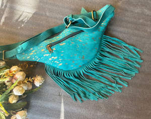 Hand Stitched Cowhide Metallic Fur Leather Hip Bags Multi Color Hip <b>Pockets</b> <b>Belts</b> Waist <b>Pocket</b> <b>Belt</b> Fringe Cow Hair Fringe <b>Belts</b> - Product Image 6