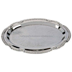 Luxury Handmade Decorative Modern Metal Serving Tray with Sturdy Frame for Serving Refreshments and <b>Sweets</b> - Product Image 4