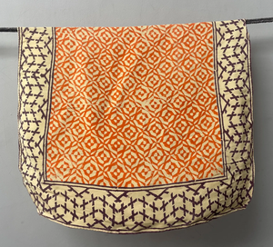 Pañuelo Cuadrado Étnico de Algodón Hecho a Mano, Estampado a Bloque, Set de Pañuelo para el Cuello y Corbata, Ideal para el Verano, Regalo para San Valentín - Product Image 6