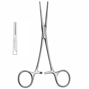 Pinces vasculaires ZETOMEDPRO à mâchoires délicates 2,1 cm, tiges droites/angulaires 7-1/4 po (18,4 cm) - Product Image 1