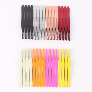 Pinzas para Cejas de Acero Inoxidable con Punta Inclinada, Hechas a Mano, de Lujo, Antiestáticas, Duraderas y con Mango Cómodo - Product Image 5