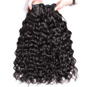 Extensions de cheveux humains indiens bouclés non traités, tissage en lots, simple épaisseur, HD, approvisionnement en vrac, ondulations profondes naturelles, 100% vierges - Product Image 1