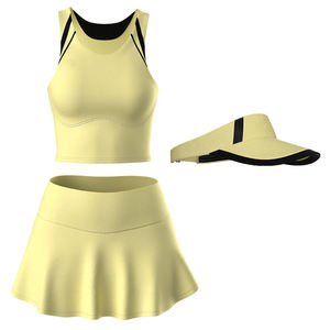 Vestido de Tenis Personalizado para Mujer, Vestido Deportivo sin Costuras, Falda de Tenis Atlética para Correr y Hacer Ejercicio, Ropa Deportiva de Secado Rápido, Marca Privada OEM - Product Image 2